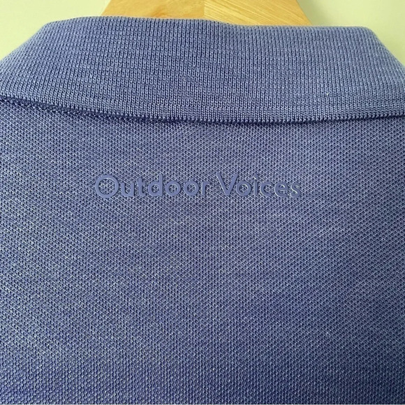 Outdoor Voices Birdie Long sleeve Polo Color: Oceanic/ Blue-Violet Golf Preppy - Picture 12 of 15